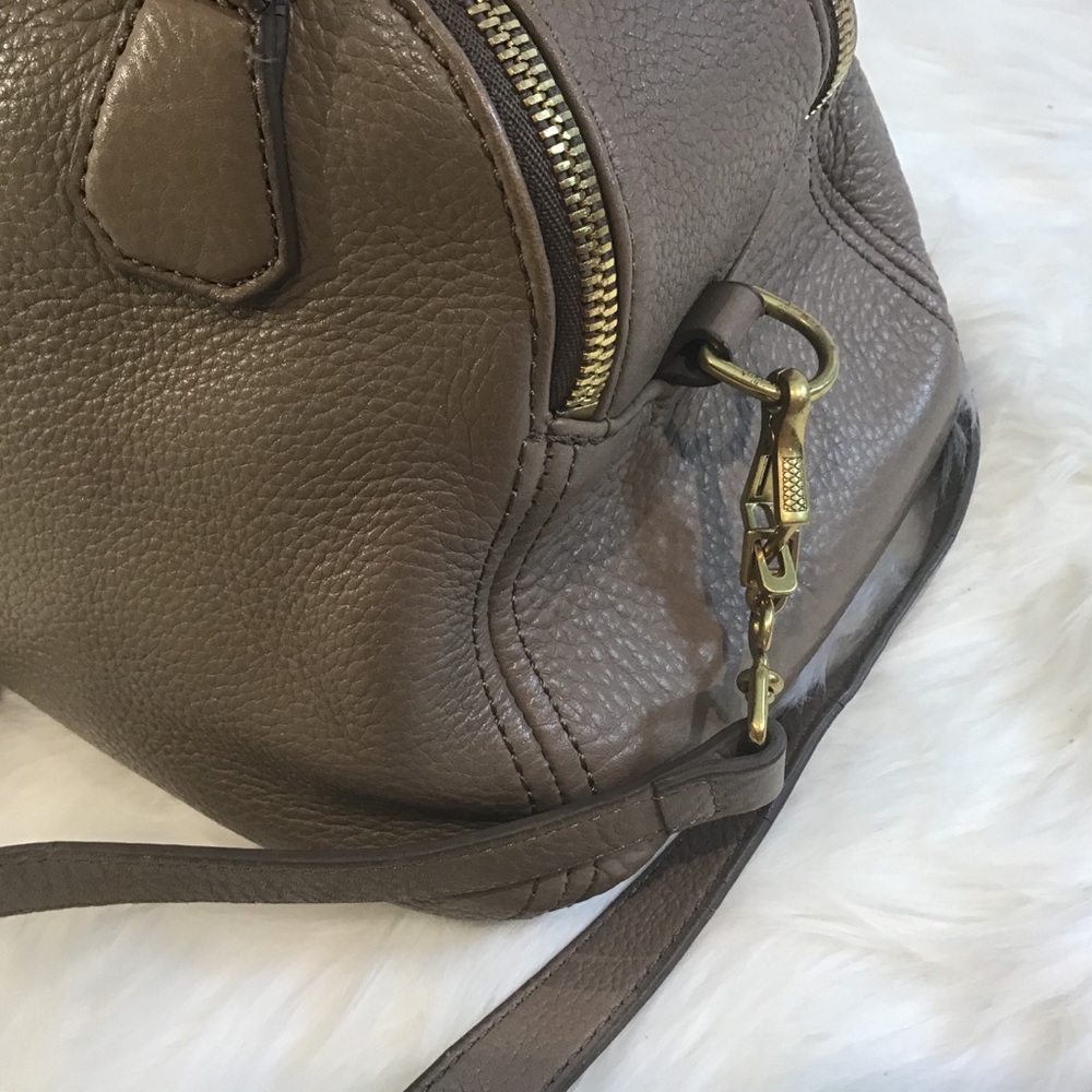 J CREW PEBBLED LEATHER MED SATCHEL TAUPE - Picture 5 of 11